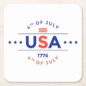 4. Juli Feier Paper Untersetzer (Vorderseite)