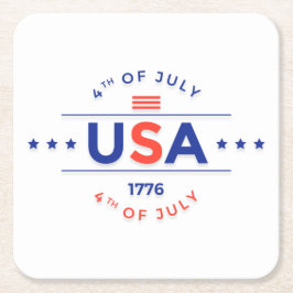 4. Juli Feier Paper Untersetzer