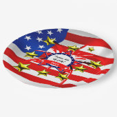 4. Juli Feier Party Paper Teller (Schrägansicht)