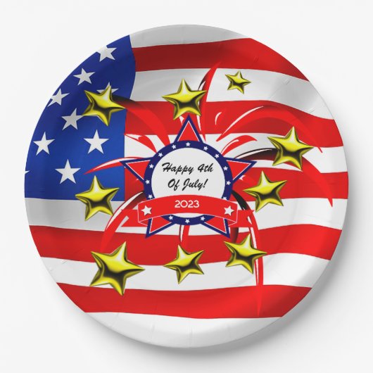 4. Juli Feier Party Paper Teller (Vorderseite)