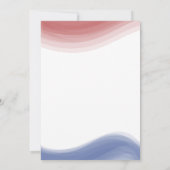 4. Juli Feier Red Blue Art Modern Einladung (Rückseite)