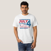 4. Juli Feier-Shirt, doppelseitig T-Shirt (Vorne ganz)