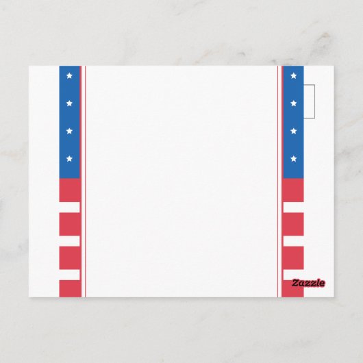 4. Juli Feier, Unabhängigkeitstag Postkarte (Rückseite)