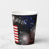 4. Juli Feier - US-Flagge Pappbecher (Rückseite)