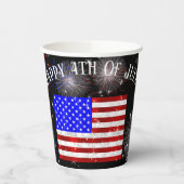 4. Juli Feier - US-Flagge Pappbecher (Links)
