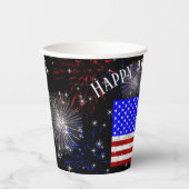 4. Juli Feier - US-Flagge Pappbecher (Vorderseite)