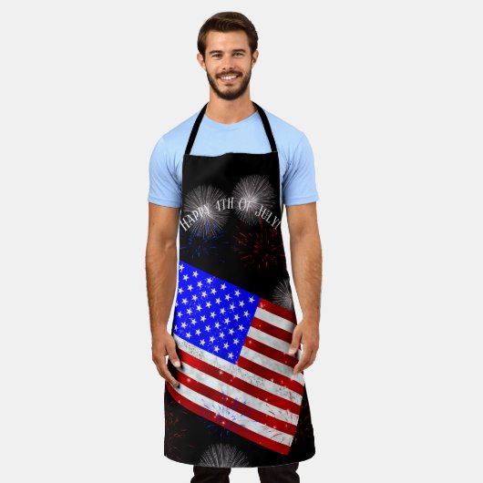 4. Juli Feier - US-Flagge Schürze (Getragen)