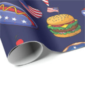 4. Juli Feierlichkeiten Cookies Donuts Eiscreme Geschenkpapier (Rolleneckpunkt)