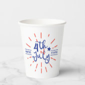 4. Juli Feierlichkeiten Paper Cups Pappbecher (Vorderseite)