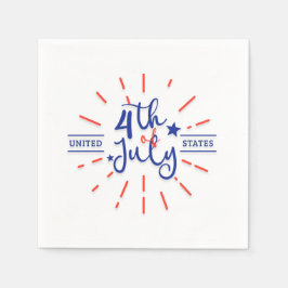 4. Juli Feierlichkeiten Papier Napkins Serviette