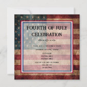 4. Juli Feierlichkeiten Party Einladung (Vorderseite)