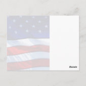 4. Juli Feierlichkeiten zum Unabhängigkeitstag Postkarte (Rückseite)