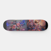 4. Juli feiern abstrakte Kunstfarbe Skateboard (Horizontal)