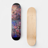 4. Juli feiern abstrakte Kunstfarbe Skateboard (Vorderseite)
