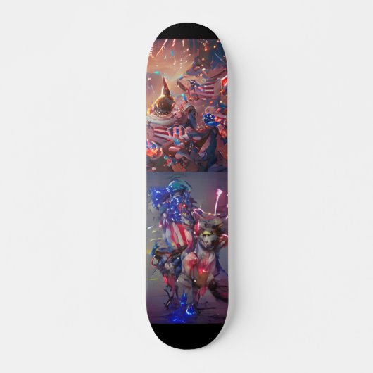 4. Juli feiern abstrakte Kunstfarbe Skateboard (Vorne)