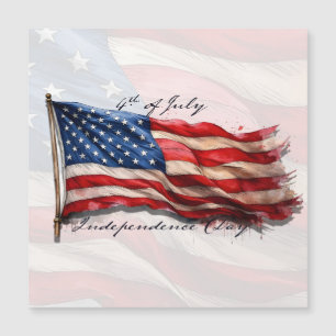 4. Juli – Feiern mit der US-Flagge Magnetkarte