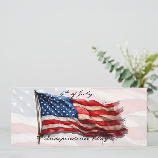 4. Juli - Feiern mit US-Flagge (Stehend Vorderseite)