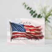 4. Juli - Feiern mit US-Flagge (Stehend Vorderseite)