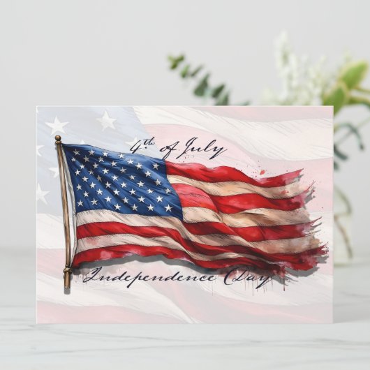 4. Juli - Feiern mit US-Flagge (Stehend Vorderseite)