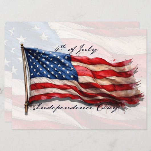 4. Juli - Feiern mit US-Flagge (Vorne/Hinten)