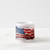4. Juli - Feiern mit US-Flagge Espressotasse (Vorderseite)