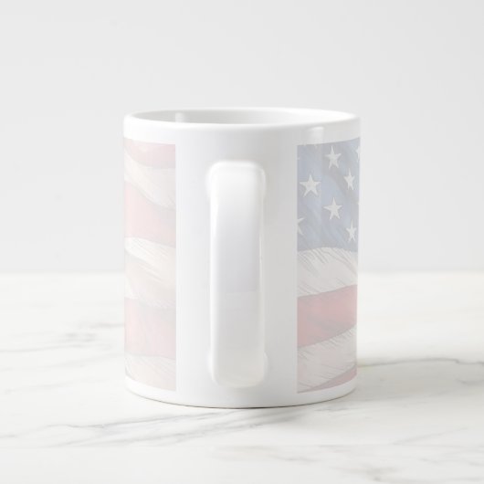 4. Juli - Feiern mit US-Flagge Jumbo-Tasse (Rückseite)