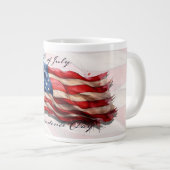 4. Juli - Feiern mit US-Flagge Jumbo-Tasse (Vorderseite Rechts)