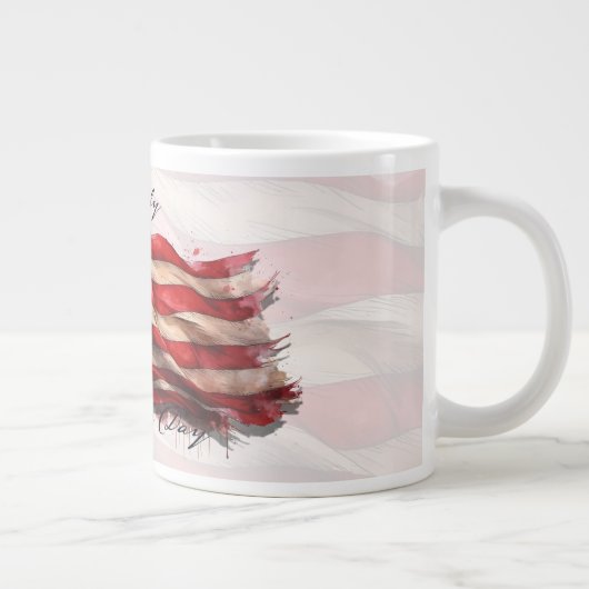 4. Juli - Feiern mit US-Flagge Jumbo-Tasse (Rechts)