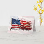 4. Juli - Feiern mit US-Flagge Karte (Gelbe Blume)