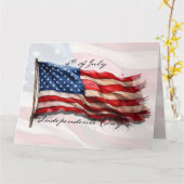 4. Juli - Feiern mit US-Flagge Karte (Gelbe Blume)