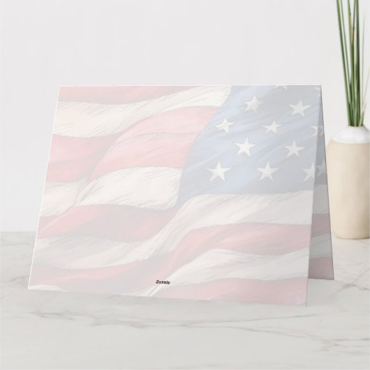 4. Juli - Feiern mit US-Flagge Karte (Rückseite)