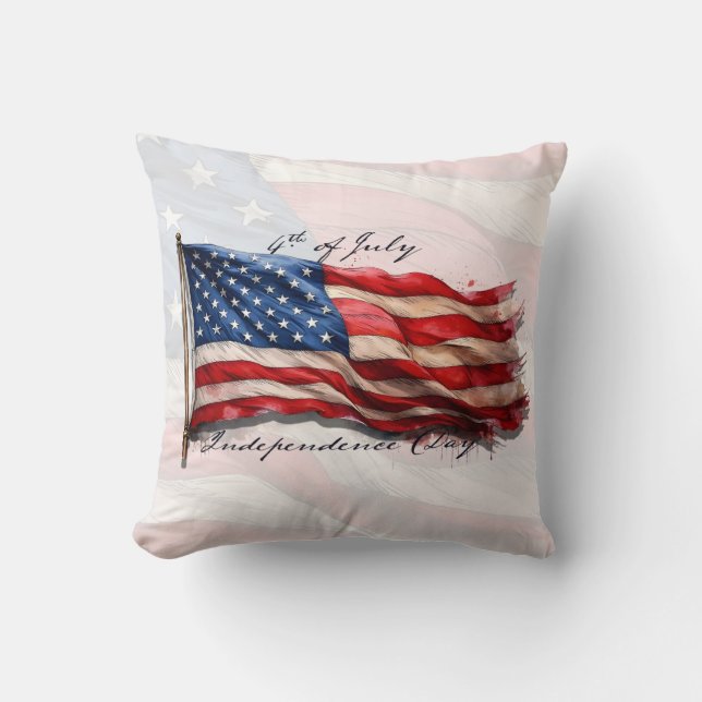 4. Juli - Feiern mit US-Flagge Kissen (Vorderseite)