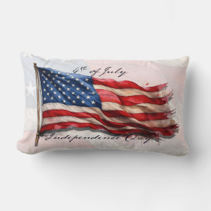 4. Juli - Feiern mit US-Flagge Lendenkissen