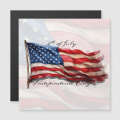 4. Juli - Feiern mit US-Flagge Magnetkarte (Vorne/Hinten)