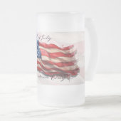 4. Juli - Feiern mit US-Flagge Mattglas Bierglas (VorderseiteRechts)