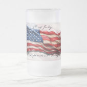 4. Juli - Feiern mit US-Flagge Mattglas Bierglas (Mittel)