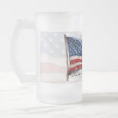 4. Juli - Feiern mit US-Flagge Mattglas Bierglas (Links)