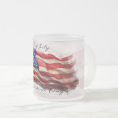4. Juli - Feiern mit US-Flagge Mattglastasse (VorderseiteRechts)