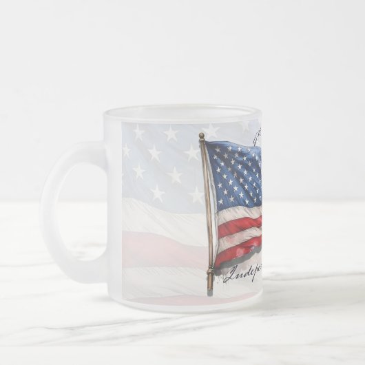 4. Juli - Feiern mit US-Flagge Mattglastasse (Links)