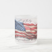 4. Juli - Feiern mit US-Flagge Mattglastasse (Mittel)
