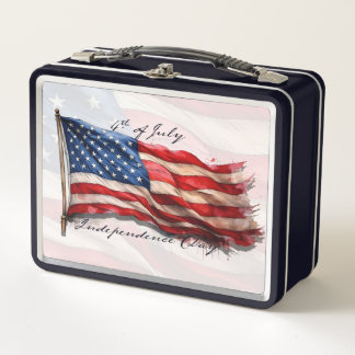 4. Juli - Feiern mit US-Flagge Metall Brotdose