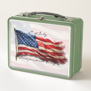 4. Juli - Feiern mit US-Flagge Metall Brotdose