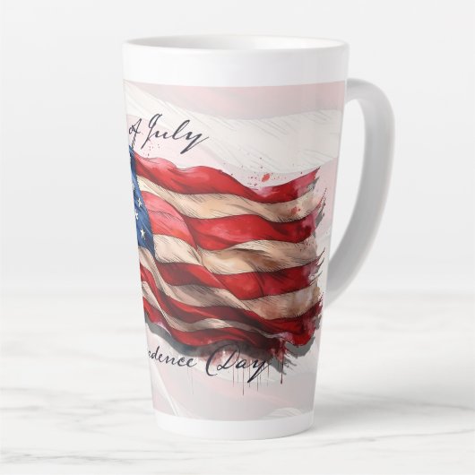 4. Juli - Feiern mit US-Flagge Milchtasse (Rechte Ecke)