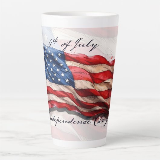 4. Juli - Feiern mit US-Flagge Milchtasse (Vorderseite)
