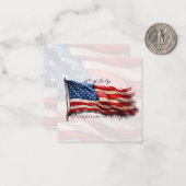 4. Juli - Feiern mit US-Flagge Mitteilungskarte (Vorderseite/Rückseite Beispiel)