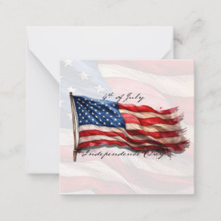 4. Juli - Feiern mit US-Flagge Mitteilungskarte