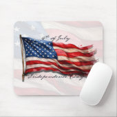 4. Juli - Feiern mit US-Flagge Mousepad (Mit Mouse)