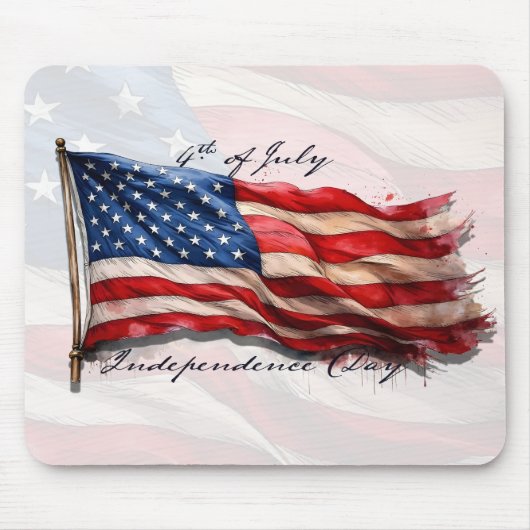 4. Juli - Feiern mit US-Flagge Mousepad (Vorne)