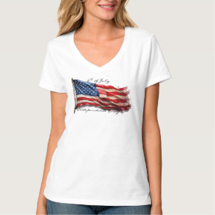 4. Juli – Feiern mit US-Flagge T-Shirt