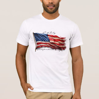 4. Juli - Feiern mit US-Flagge T-Shirt